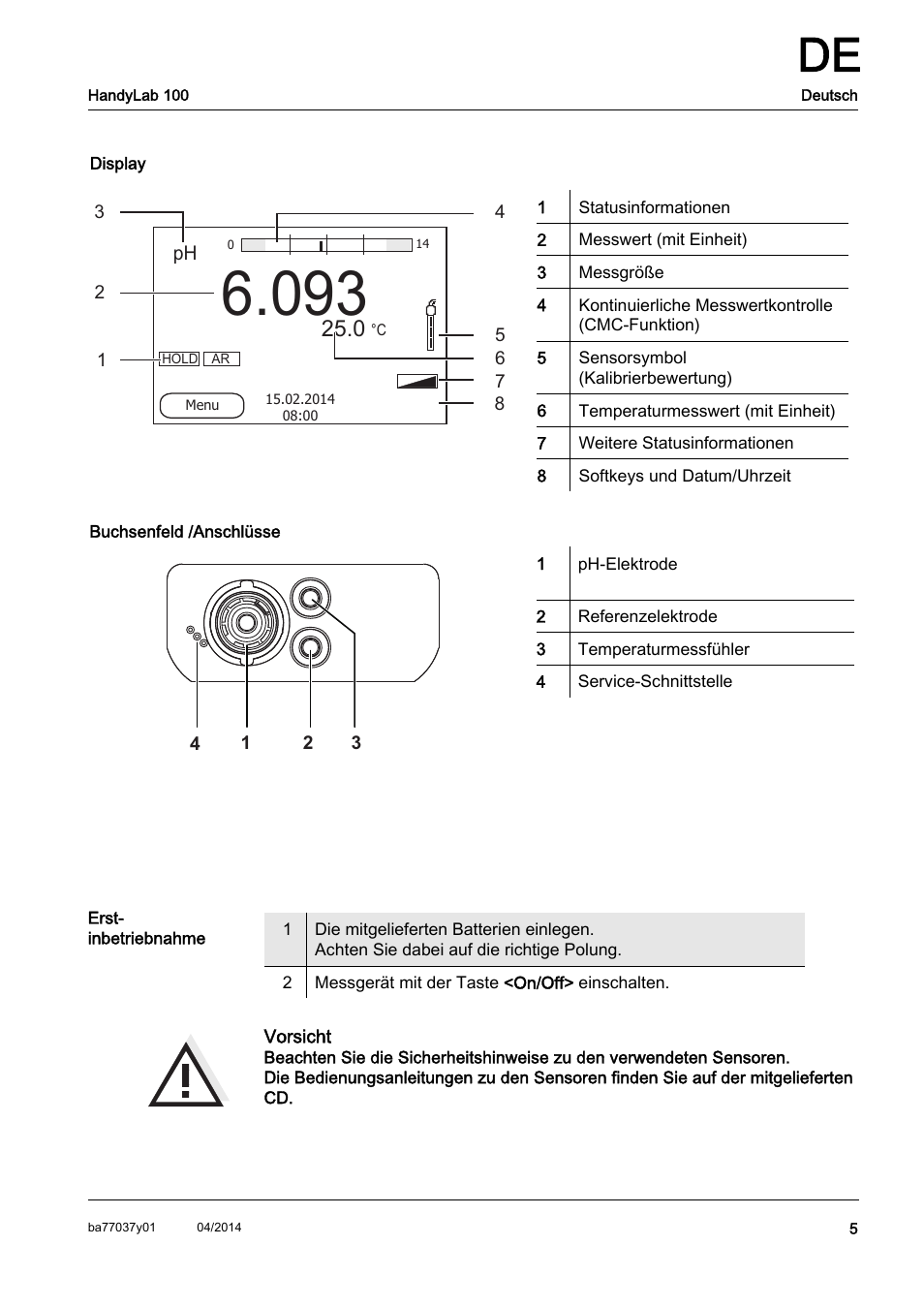 Xylem HandyLab 100 QuickStart User Manual | Page 7 / 50