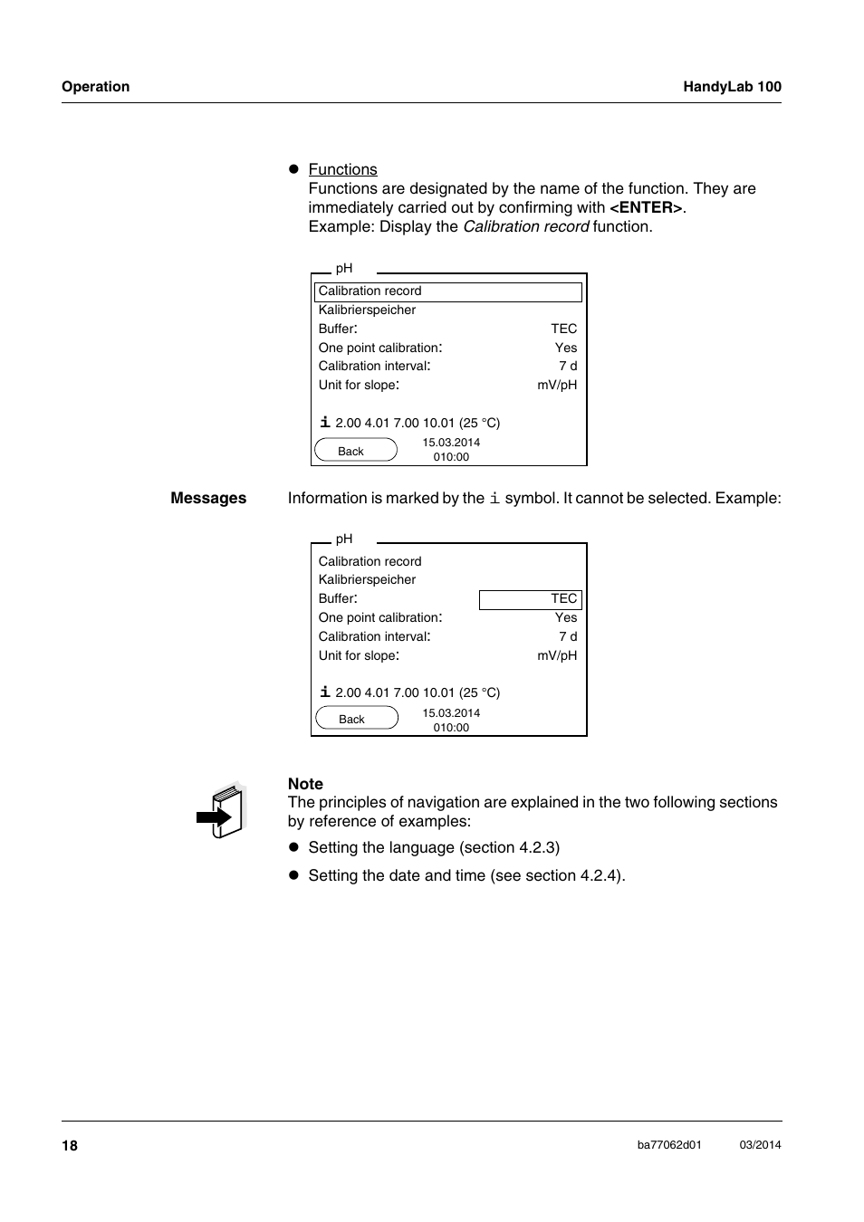 Xylem HandyLab 100 User Manual | Page 18 / 66