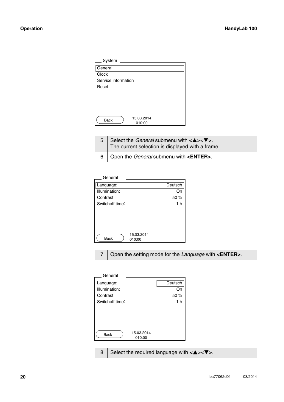 Xylem HandyLab 100 User Manual | Page 20 / 66