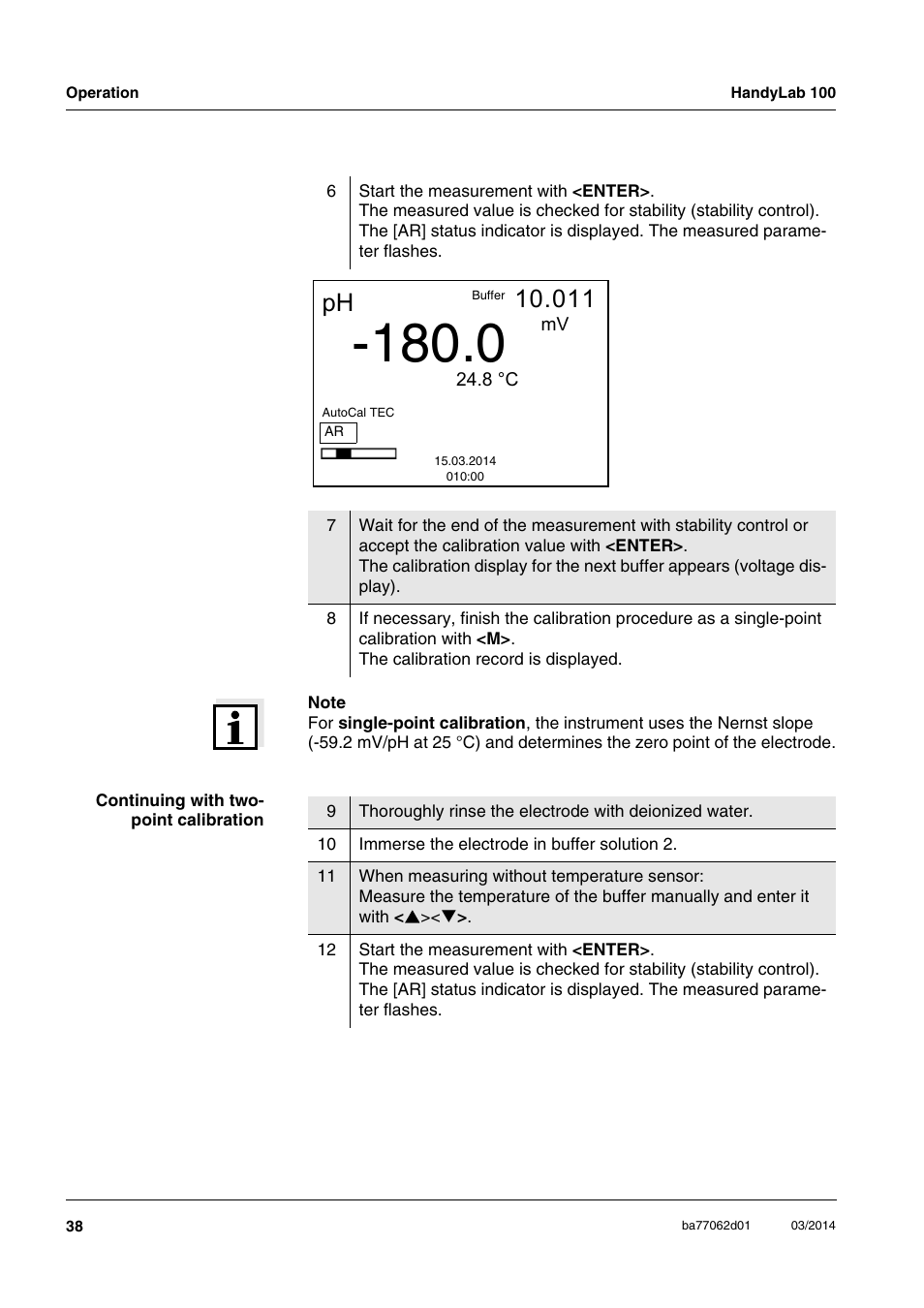 Xylem HandyLab 100 User Manual | Page 38 / 66