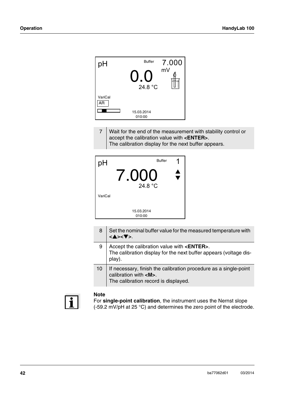 Xylem HandyLab 100 User Manual | Page 42 / 66