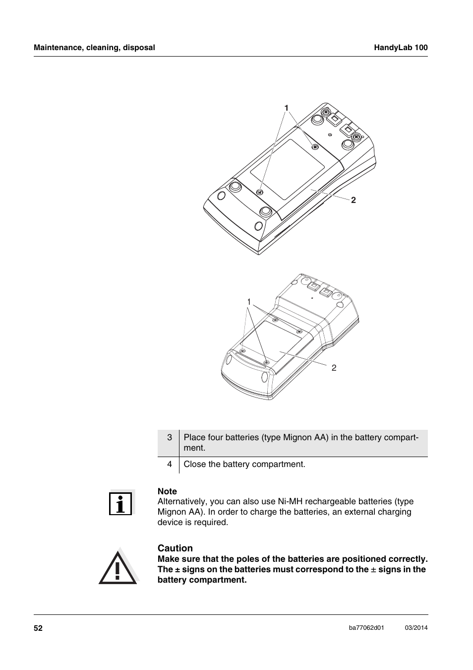 Xylem HandyLab 100 User Manual | Page 52 / 66