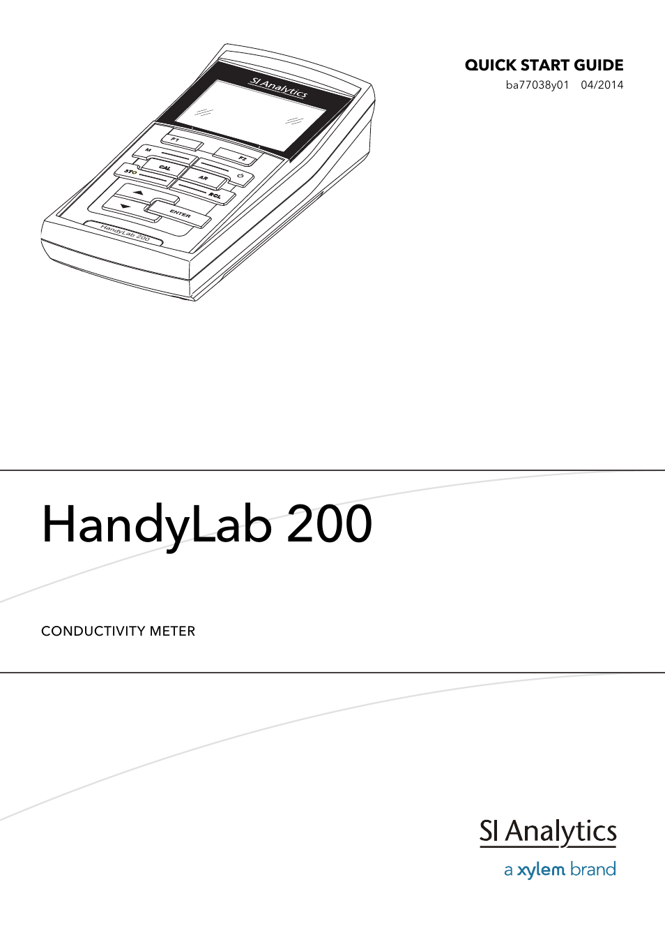 Xylem HandyLab 200 QuickStart User Manual | 50 pages