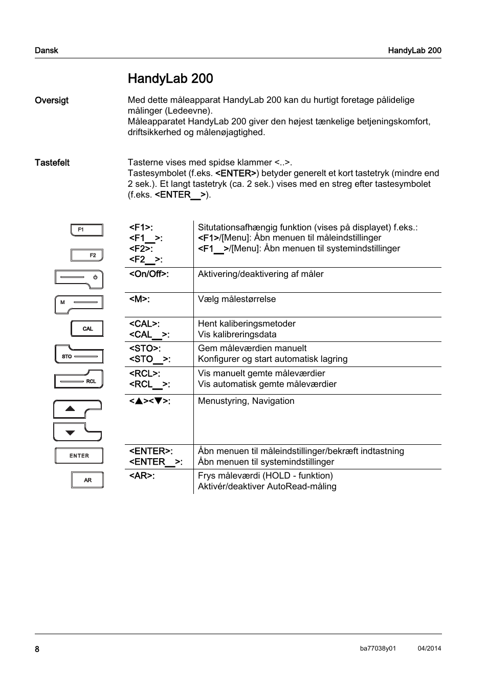 Da dansk, Handylab 200 | Xylem HandyLab 200 QuickStart User Manual | Page 10 / 50