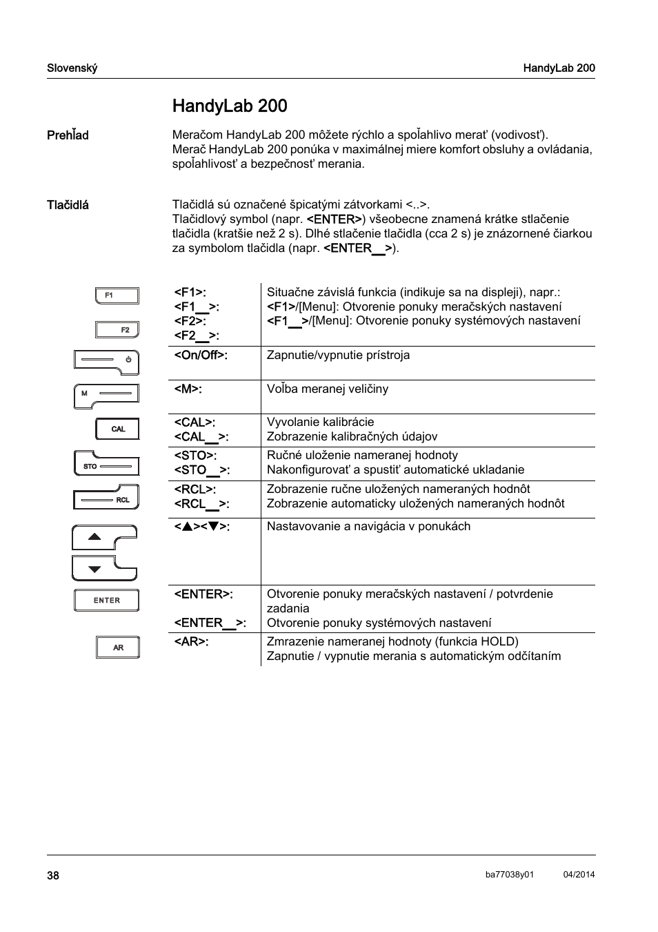 Sk slovenský, Handylab 200 | Xylem HandyLab 200 QuickStart User Manual | Page 40 / 50