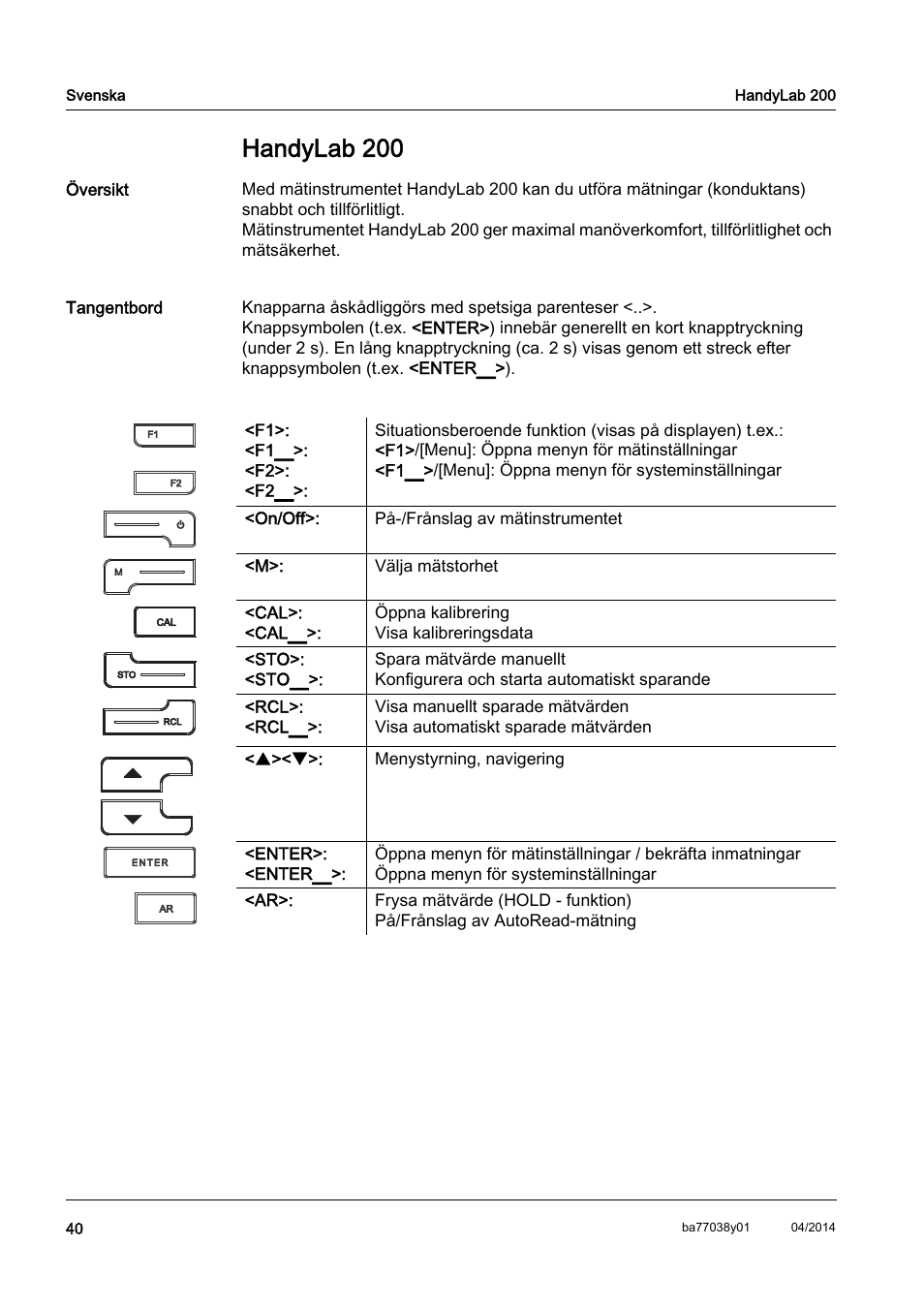 Sv svenska, Handylab 200 | Xylem HandyLab 200 QuickStart User Manual | Page 42 / 50