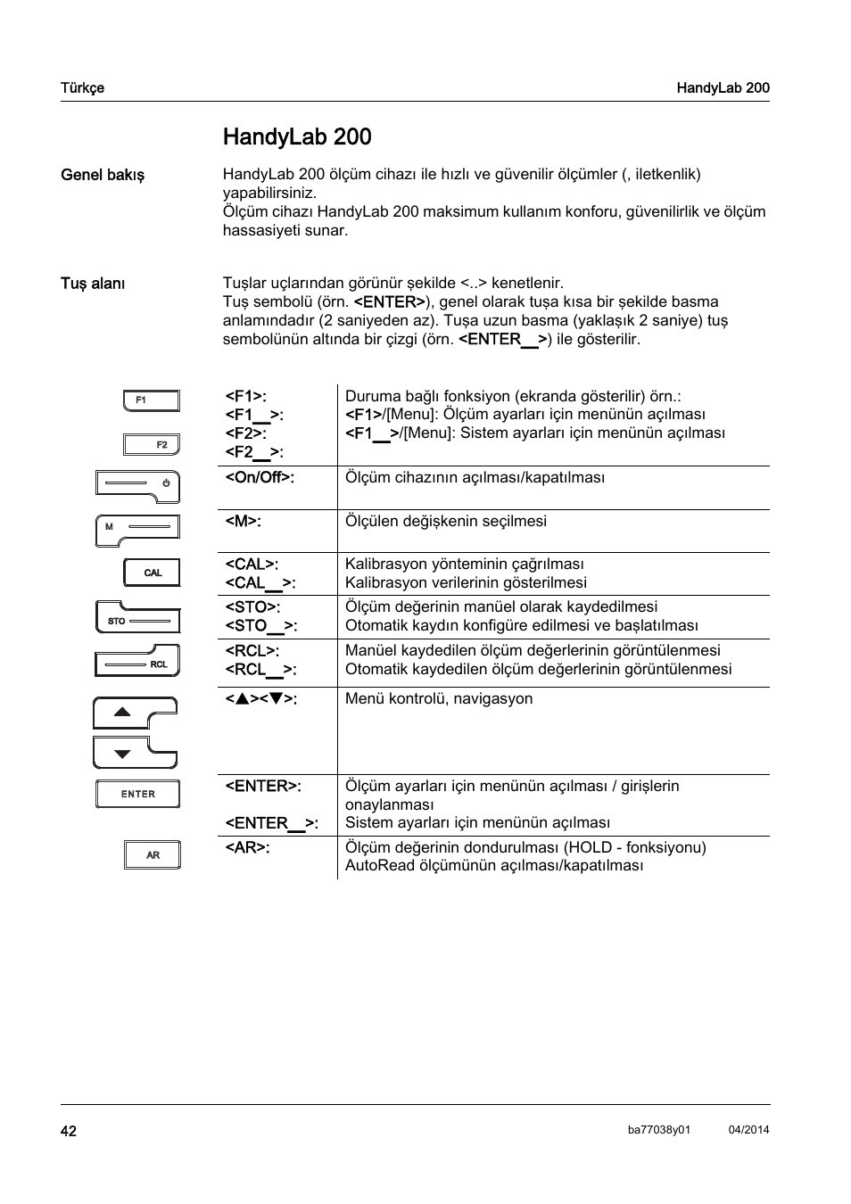 Tr türkçe, Handylab 200 | Xylem HandyLab 200 QuickStart User Manual | Page 44 / 50