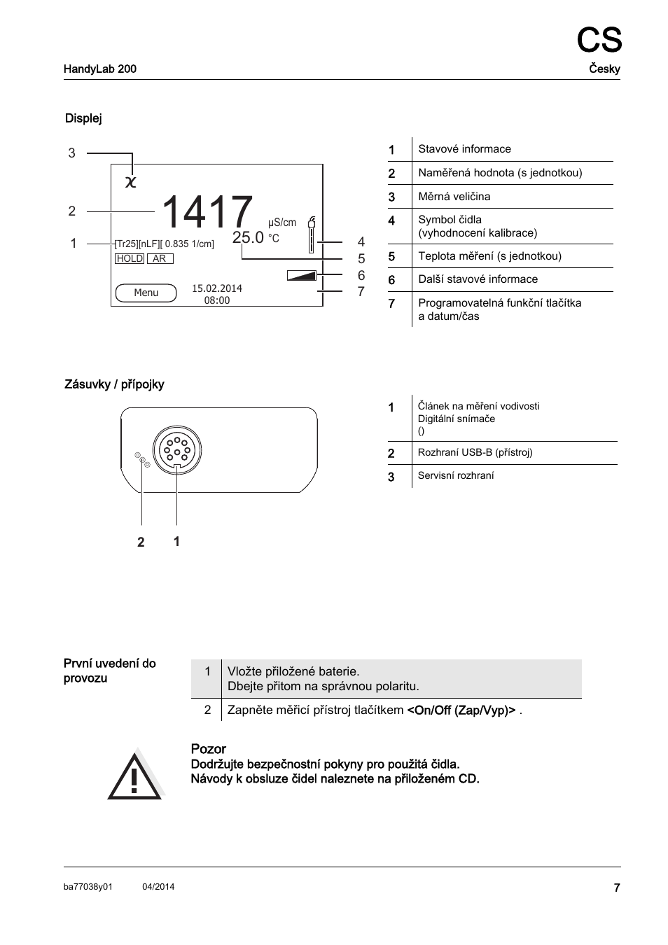 Xylem HandyLab 200 QuickStart User Manual | Page 9 / 50