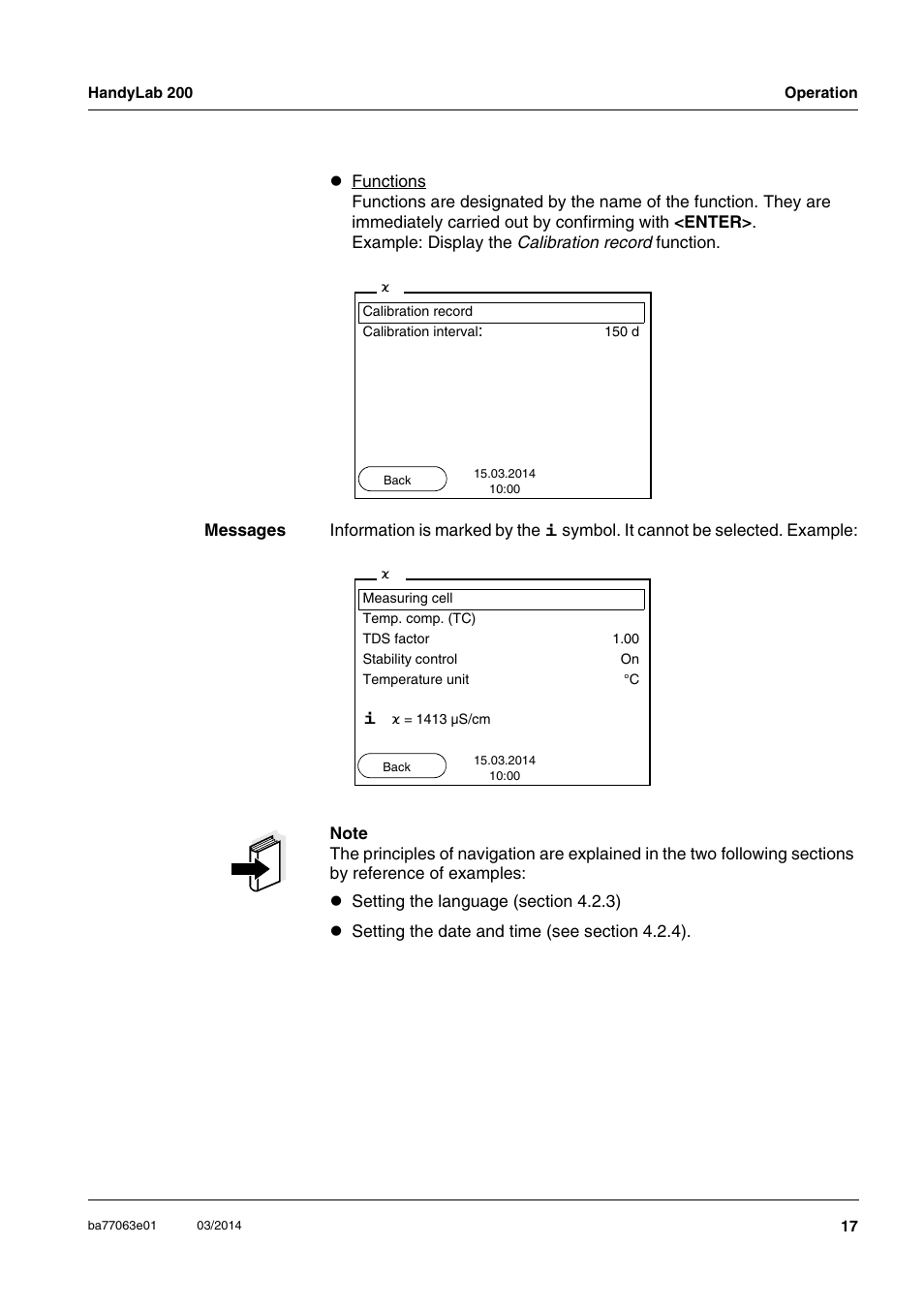 Xylem HandyLab 200 User Manual | Page 17 / 52