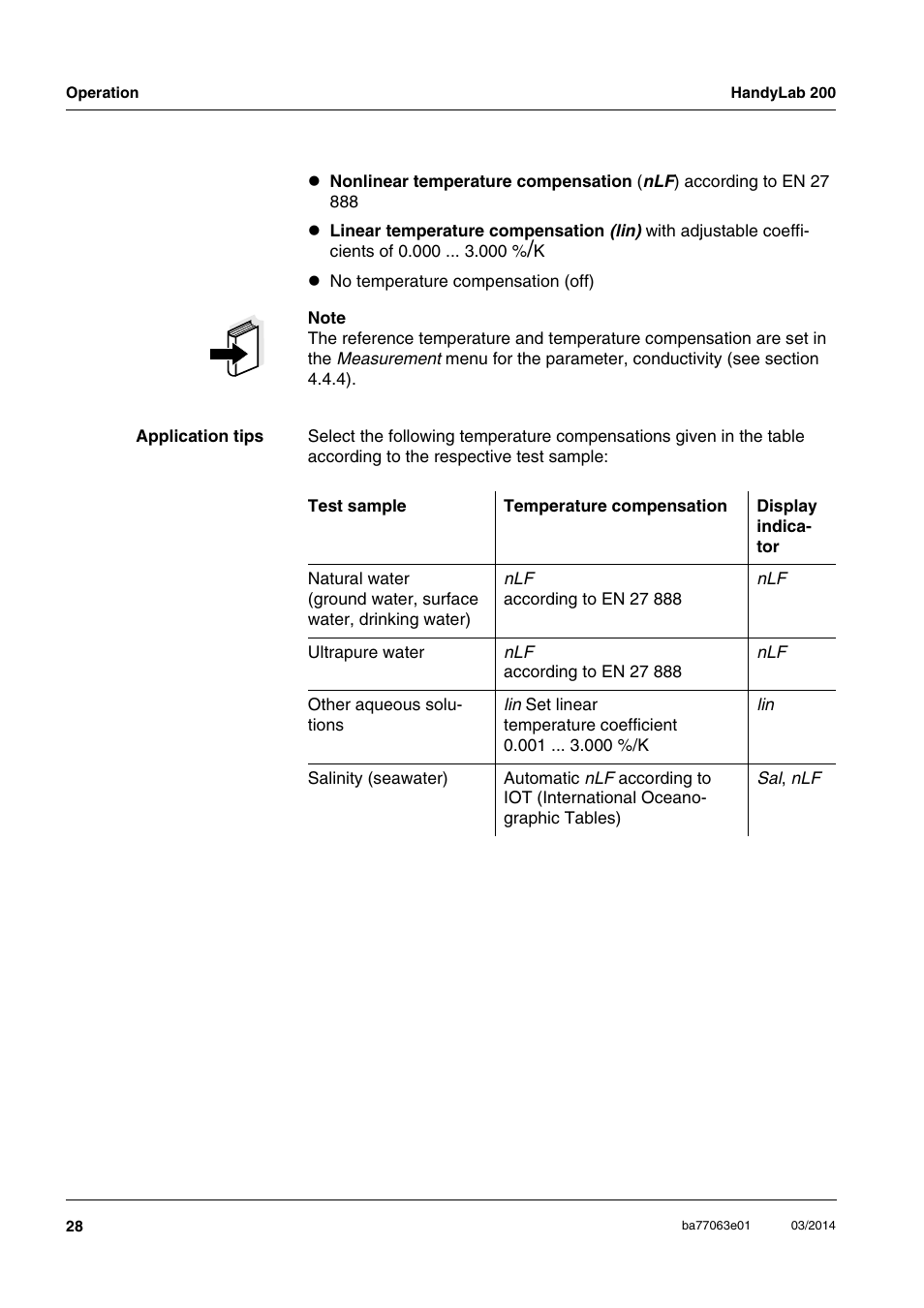 Xylem HandyLab 200 User Manual | Page 28 / 52