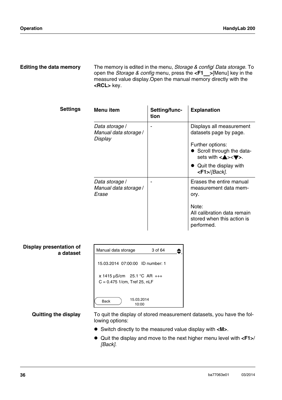 Xylem HandyLab 200 User Manual | Page 36 / 52