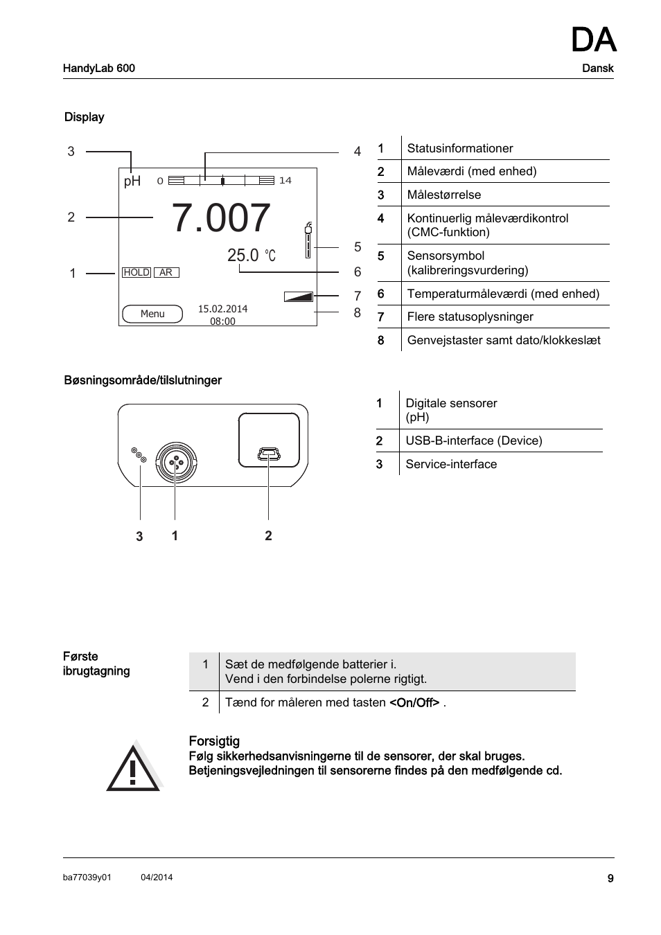Xylem HandyLab 600 QuickStart User Manual | Page 11 / 50