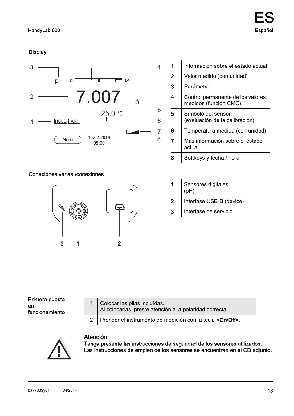 Xylem HandyLab 600 QuickStart User Manual | Page 15 / 50