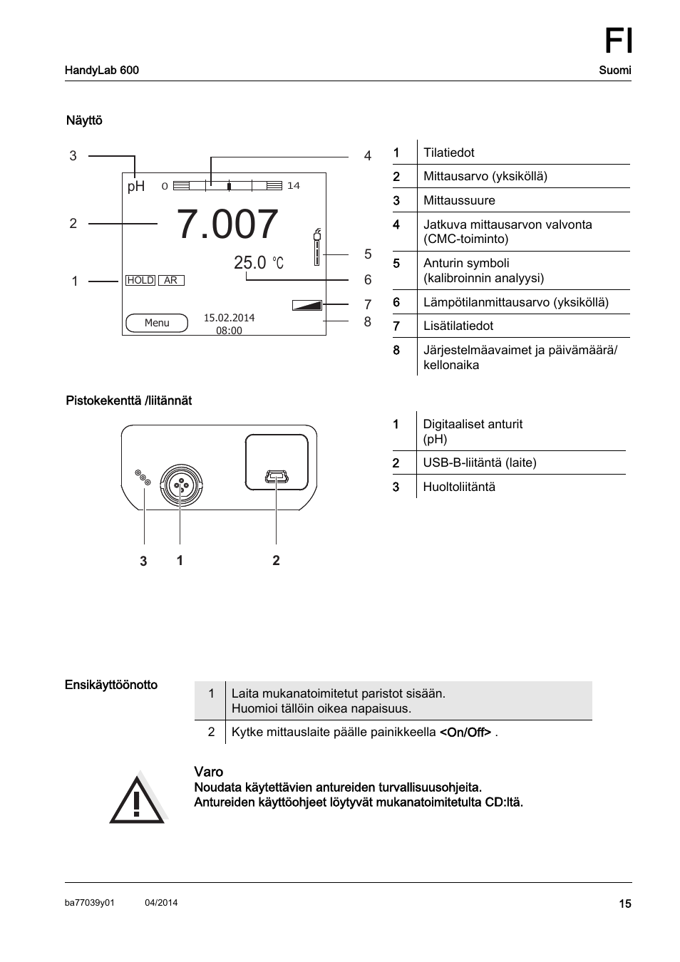 Xylem HandyLab 600 QuickStart User Manual | Page 17 / 50