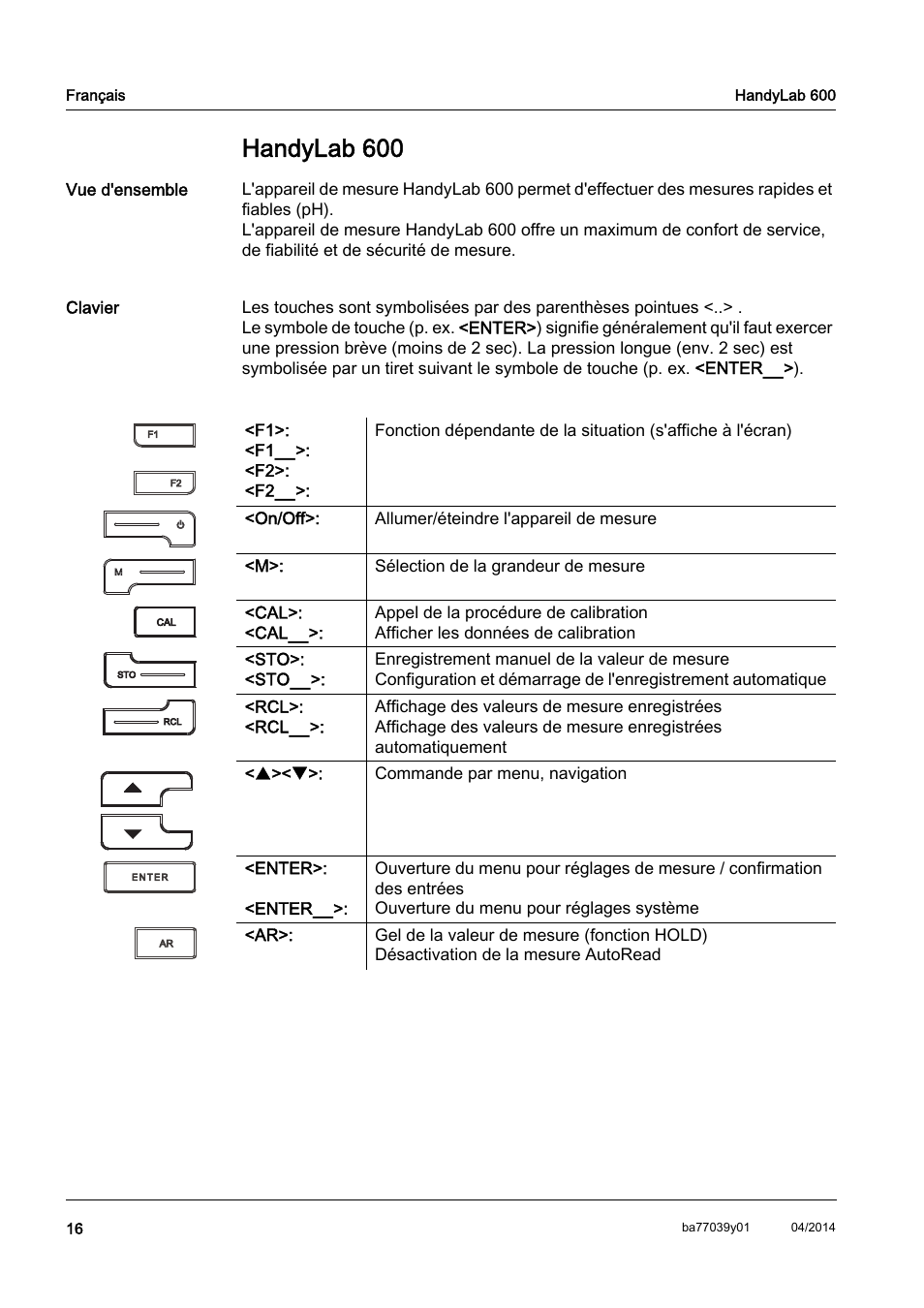 Fr français, Handylab 600 | Xylem HandyLab 600 QuickStart User Manual | Page 18 / 50