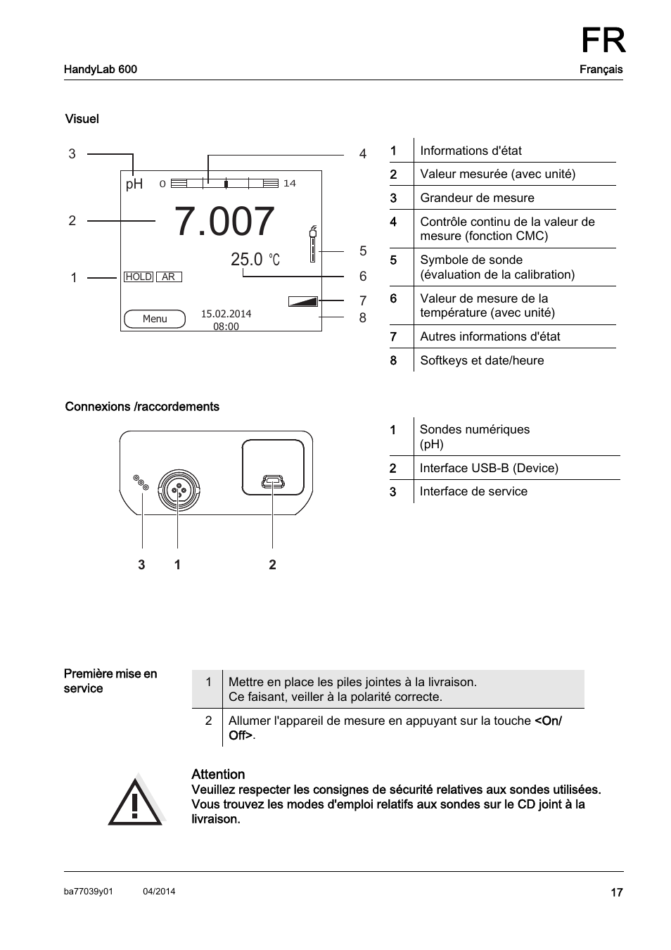 Xylem HandyLab 600 QuickStart User Manual | Page 19 / 50