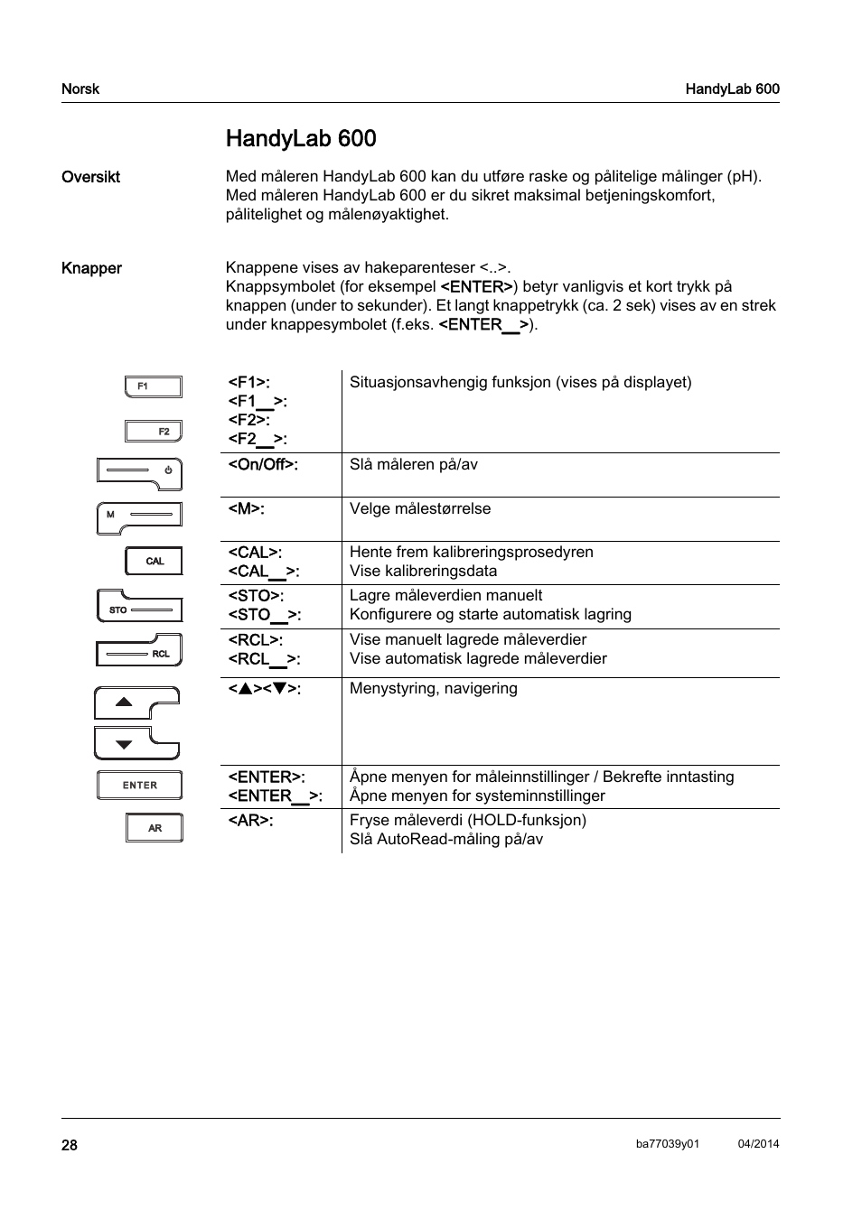 No norsk, Handylab 600 | Xylem HandyLab 600 QuickStart User Manual | Page 30 / 50