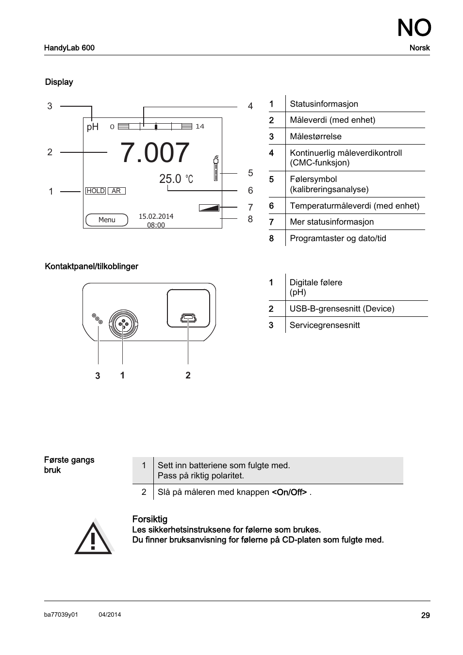 Xylem HandyLab 600 QuickStart User Manual | Page 31 / 50