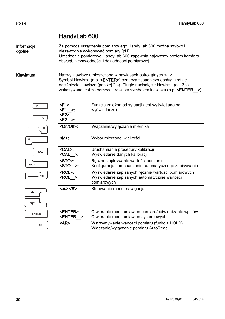 Pl polski, Handylab 600 | Xylem HandyLab 600 QuickStart User Manual | Page 32 / 50