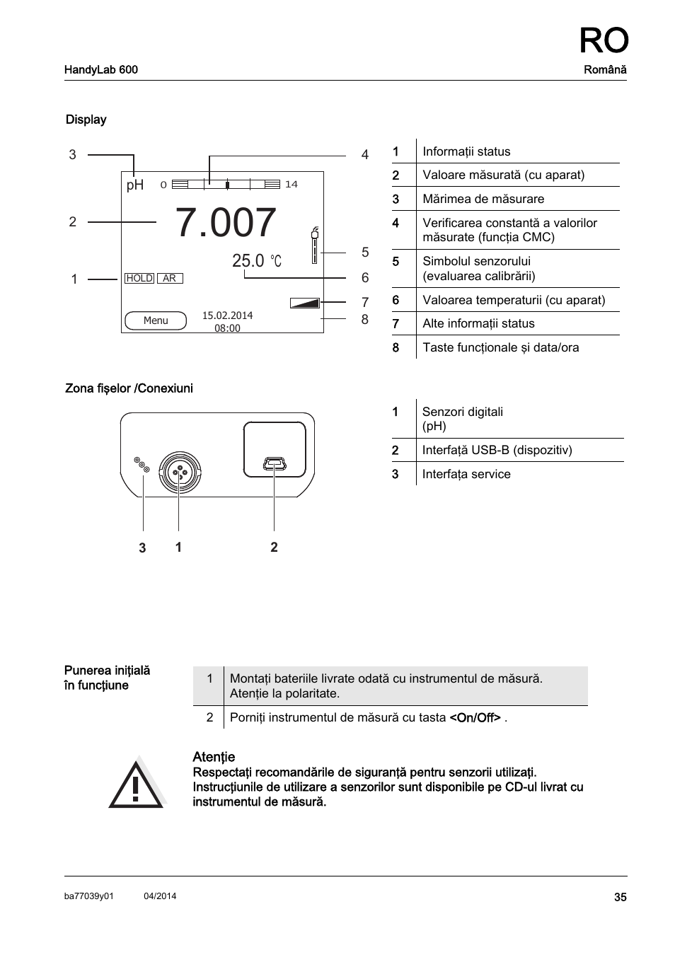 Xylem HandyLab 600 QuickStart User Manual | Page 37 / 50