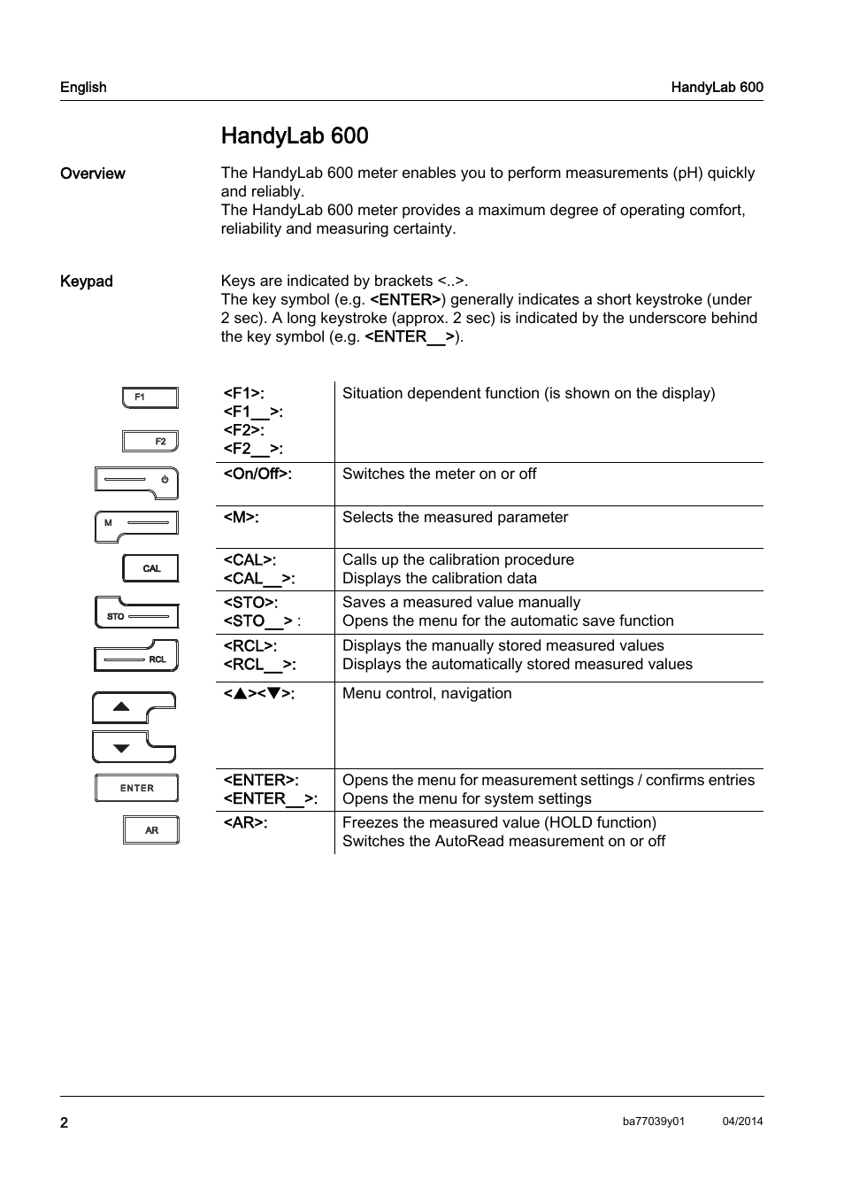 En english, Handylab 600 | Xylem HandyLab 600 QuickStart User Manual | Page 4 / 50
