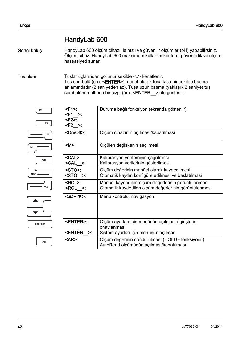 Tr türkçe, Handylab 600 | Xylem HandyLab 600 QuickStart User Manual | Page 44 / 50