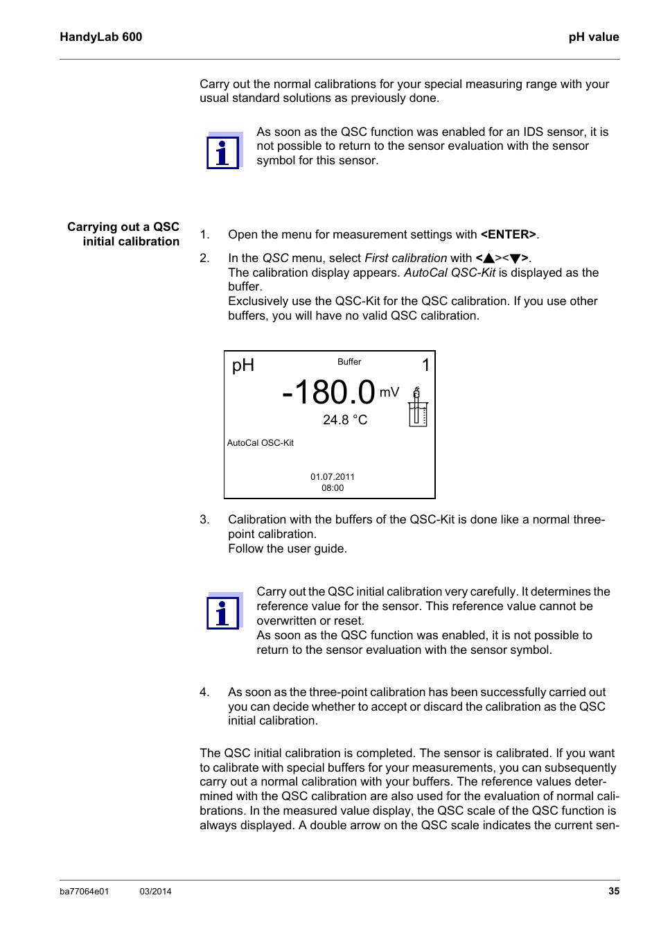 Ph 1 | Xylem HandyLab 600 User Manual | Page 35 / 72