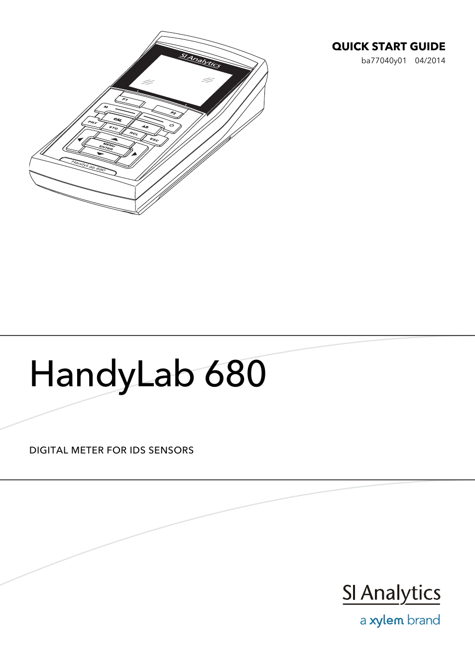 Xylem HandyLab 680 QuickStart User Manual | 50 pages