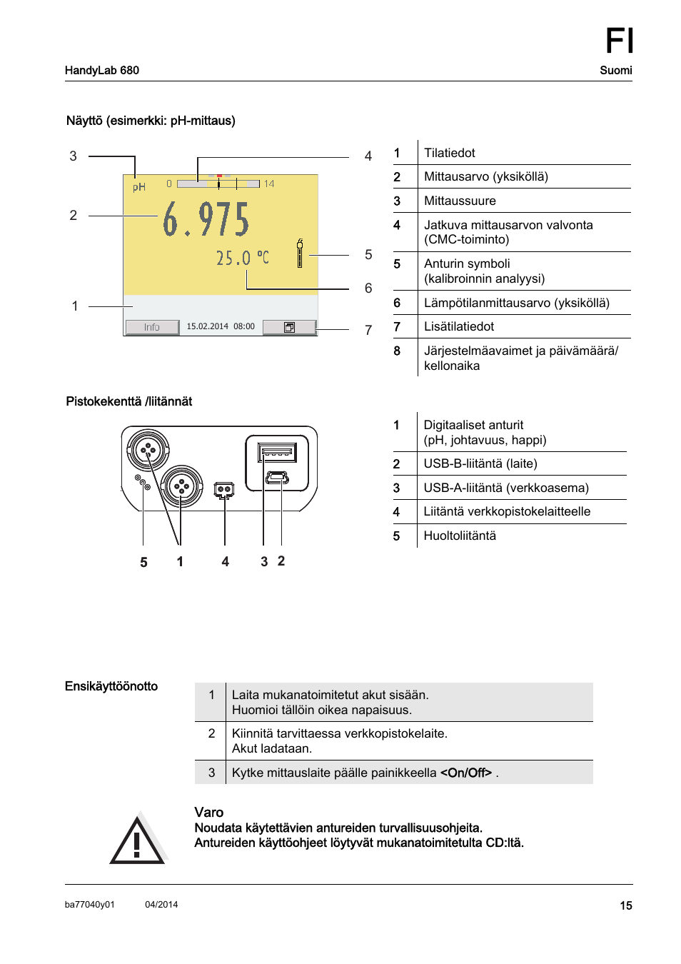 Xylem HandyLab 680 QuickStart User Manual | Page 17 / 50