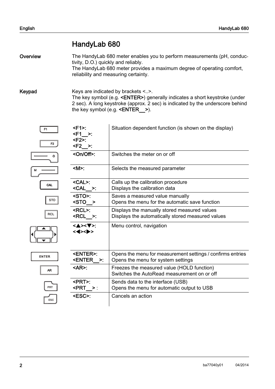 En english, Handylab 680 | Xylem HandyLab 680 QuickStart User Manual | Page 4 / 50