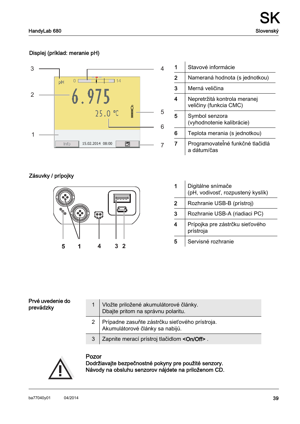 Xylem HandyLab 680 QuickStart User Manual | Page 41 / 50