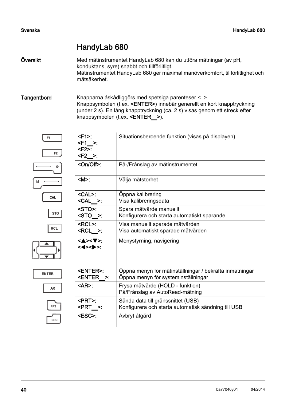 Sv svenska, Handylab 680 | Xylem HandyLab 680 QuickStart User Manual | Page 42 / 50