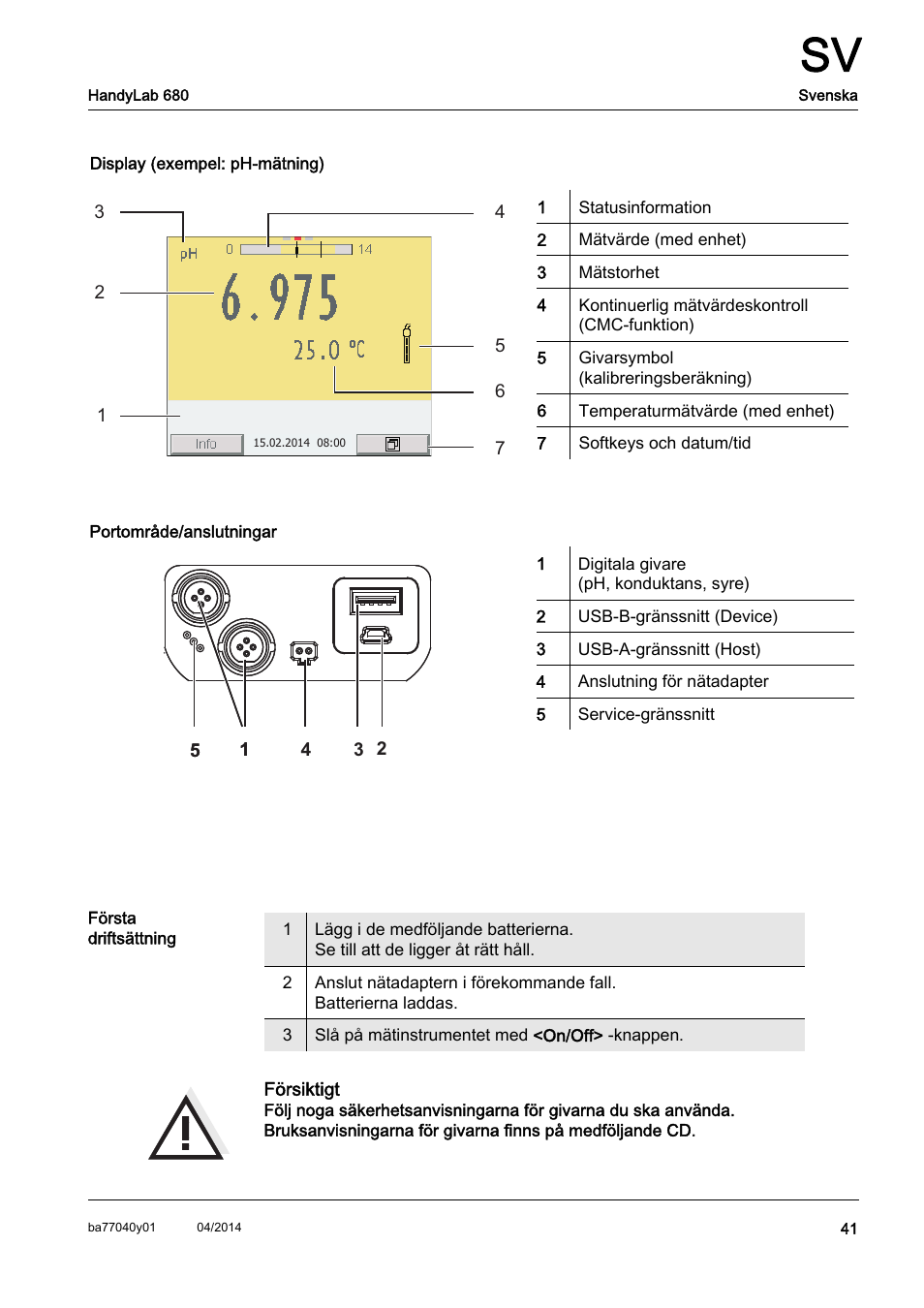 Xylem HandyLab 680 QuickStart User Manual | Page 43 / 50