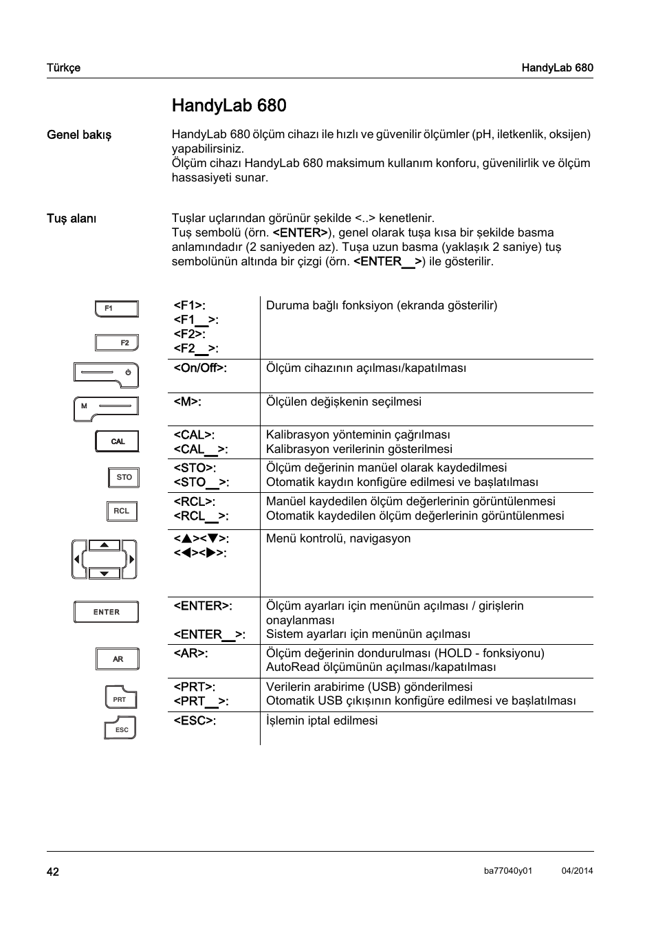 Tr türkçe, Handylab 680 | Xylem HandyLab 680 QuickStart User Manual | Page 44 / 50