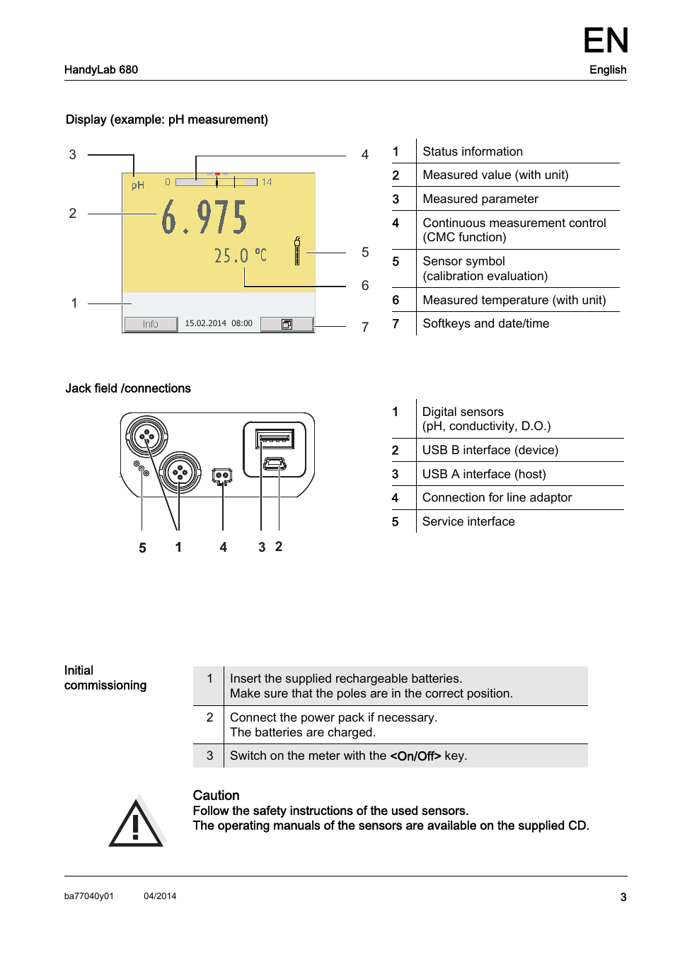 Xylem HandyLab 680 QuickStart User Manual | Page 5 / 50