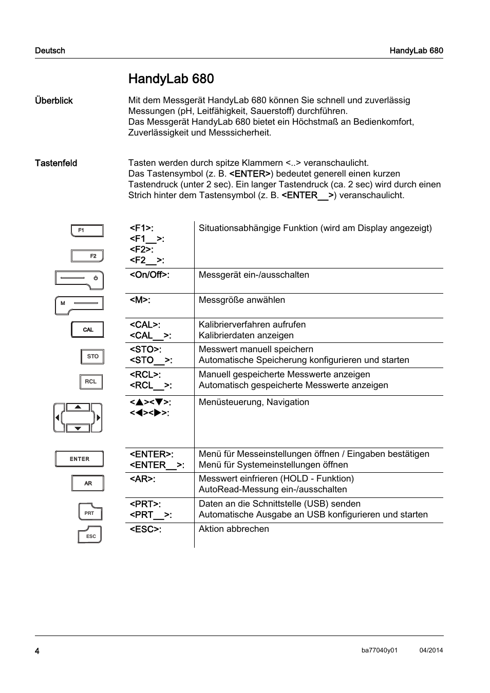 De deutsch, Handylab 680 | Xylem HandyLab 680 QuickStart User Manual | Page 6 / 50