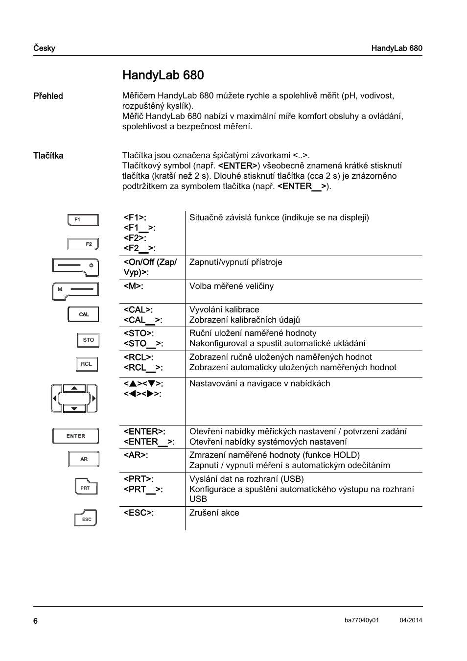 Cs česky, Handylab 680 | Xylem HandyLab 680 QuickStart User Manual | Page 8 / 50