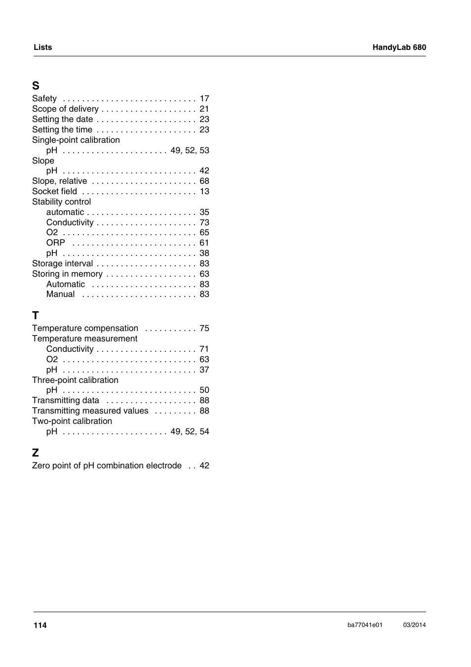 Xylem HandyLab 680 User Manual | Page 114 / 120