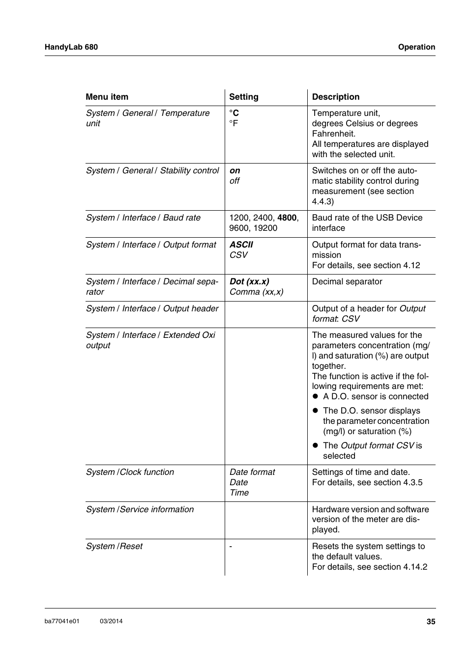 Xylem HandyLab 680 User Manual | Page 35 / 120