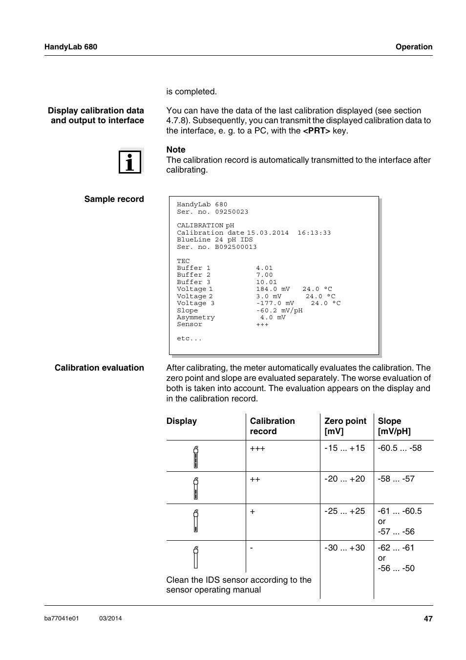 Xylem HandyLab 680 User Manual | Page 47 / 120