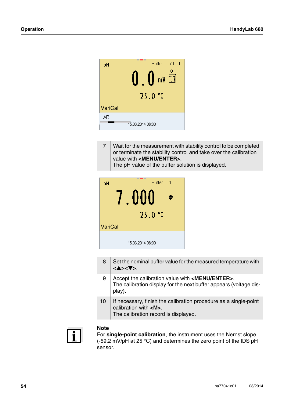 Xylem HandyLab 680 User Manual | Page 54 / 120