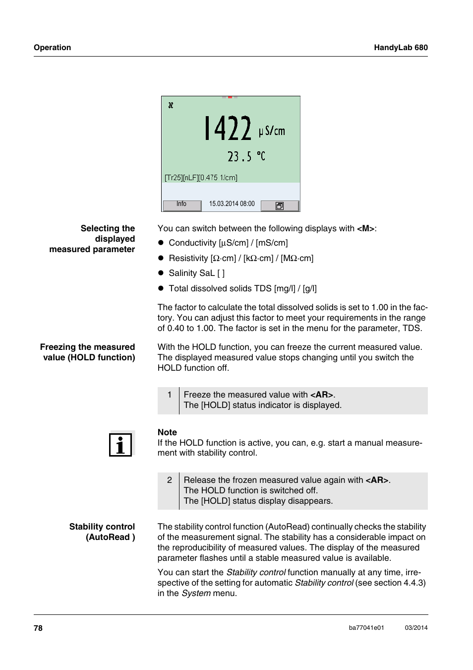 Xylem HandyLab 680 User Manual | Page 78 / 120