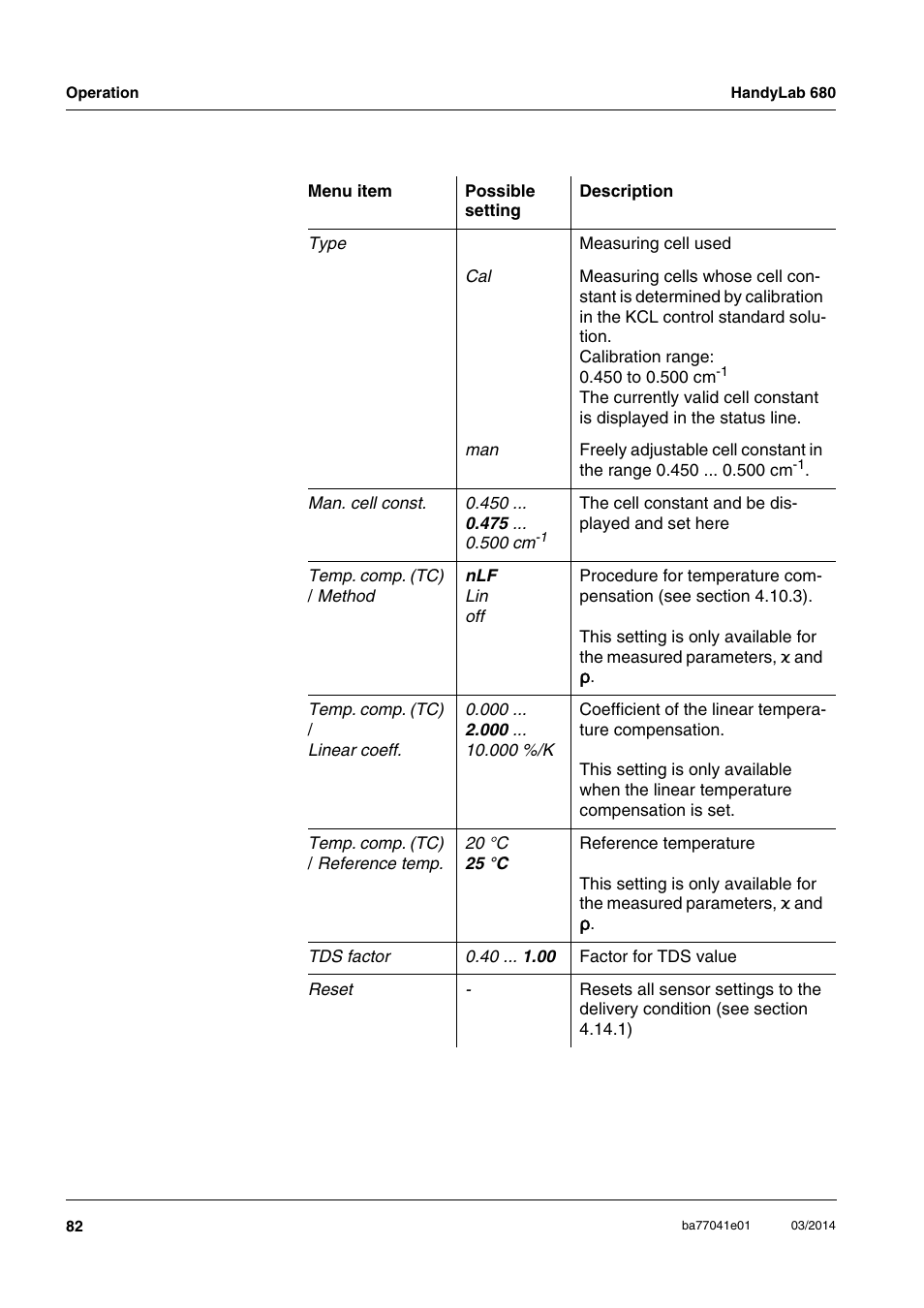 Xylem HandyLab 680 User Manual | Page 82 / 120