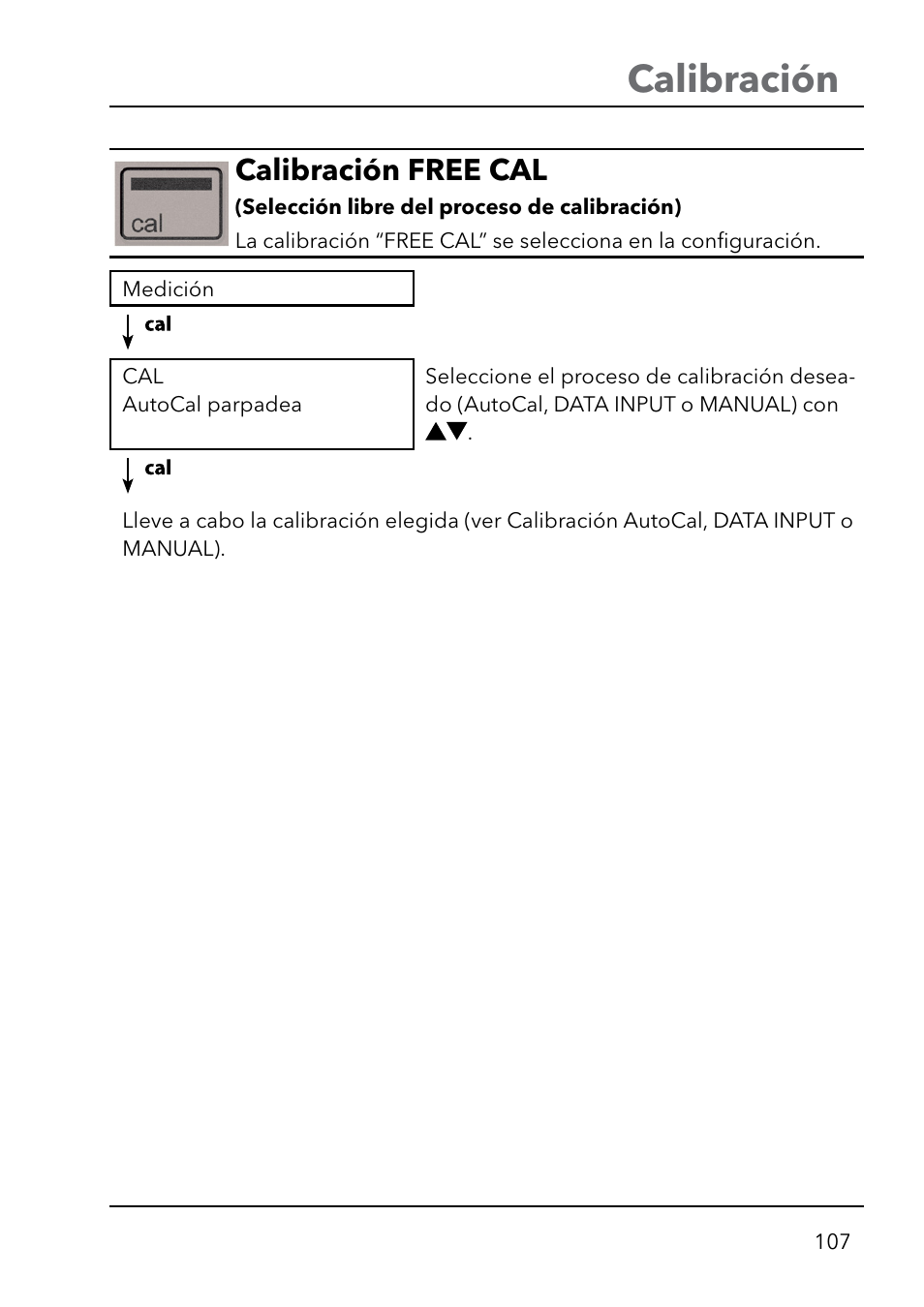 Calibración, Calibración free cal | Xylem HandyLab 750(EX) User Manual | Page 107 / 128