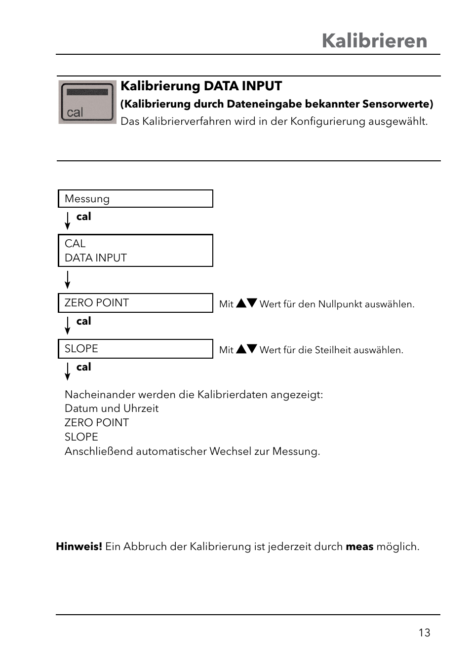 Kalibrieren | Xylem HandyLab 750(EX) User Manual | Page 13 / 128