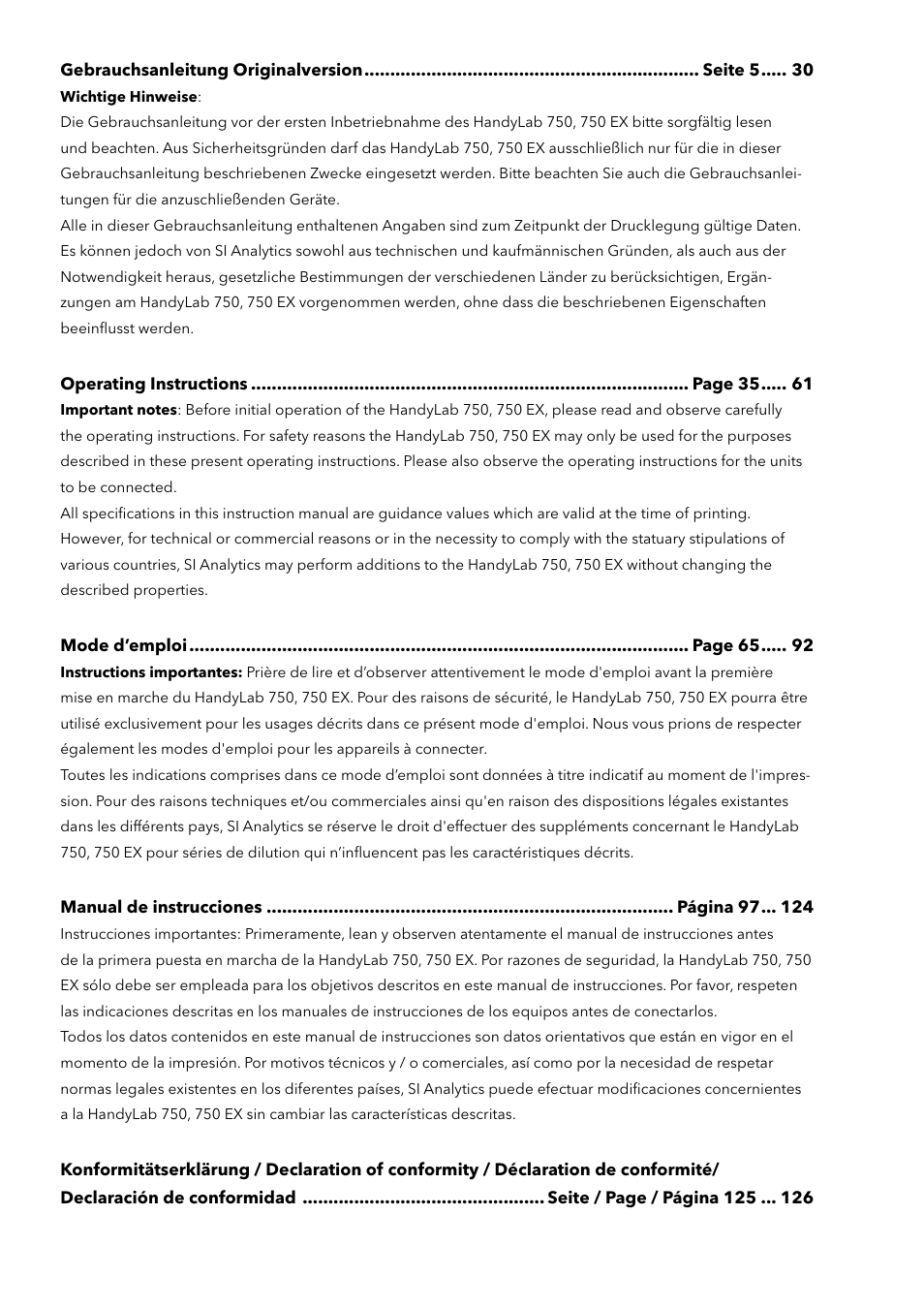 Xylem HandyLab 750(EX) User Manual | Page 2 / 128