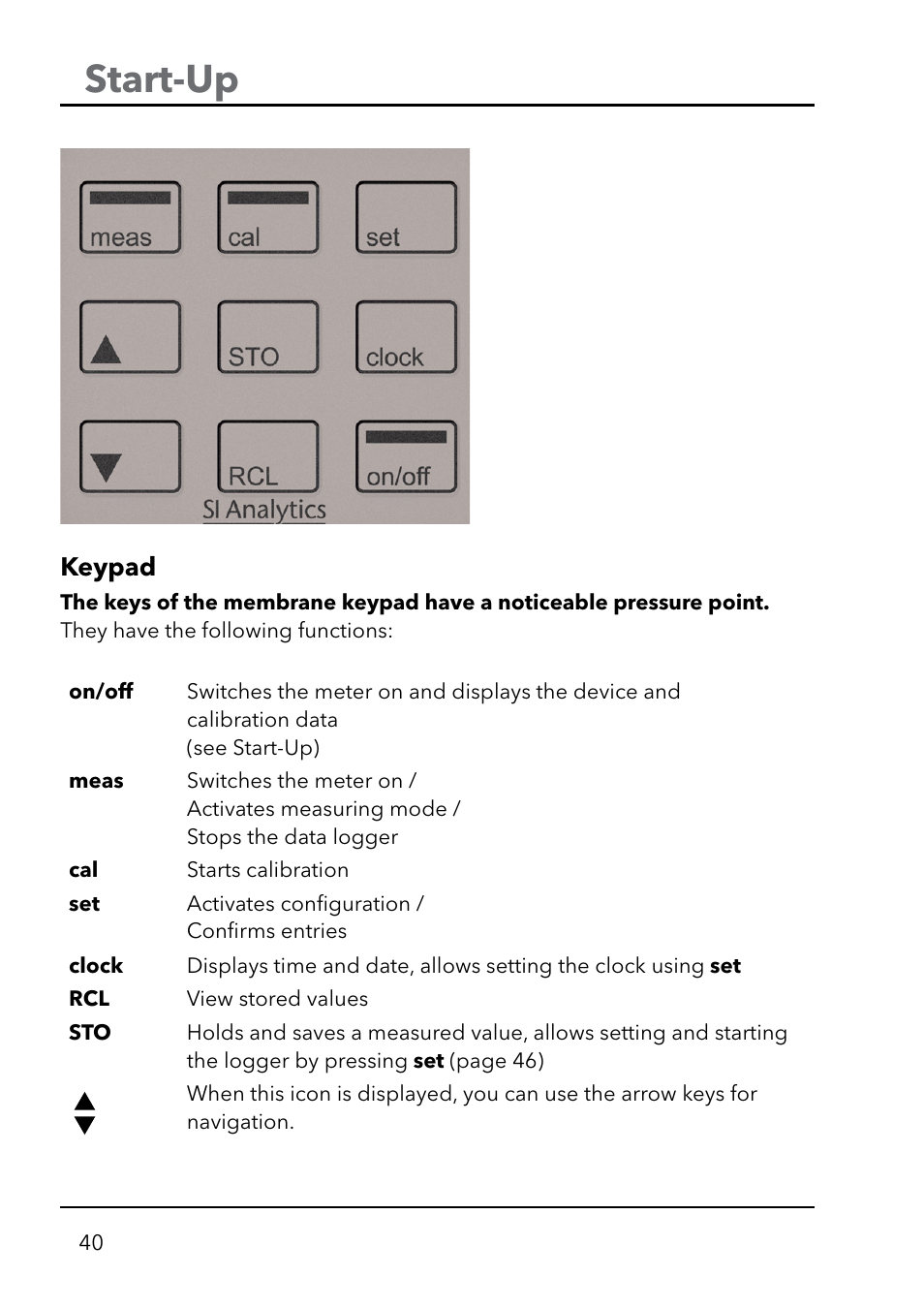 Start-up | Xylem HandyLab 750(EX) User Manual | Page 40 / 128