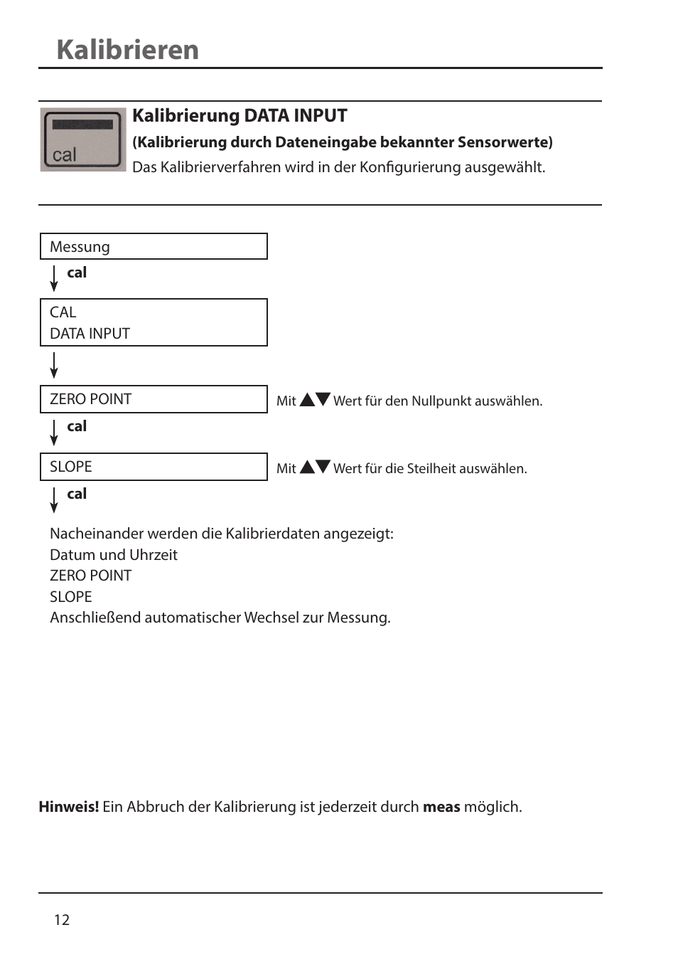 Kalibrieren | Xylem HandyLab 700 User Manual | Page 12 / 76