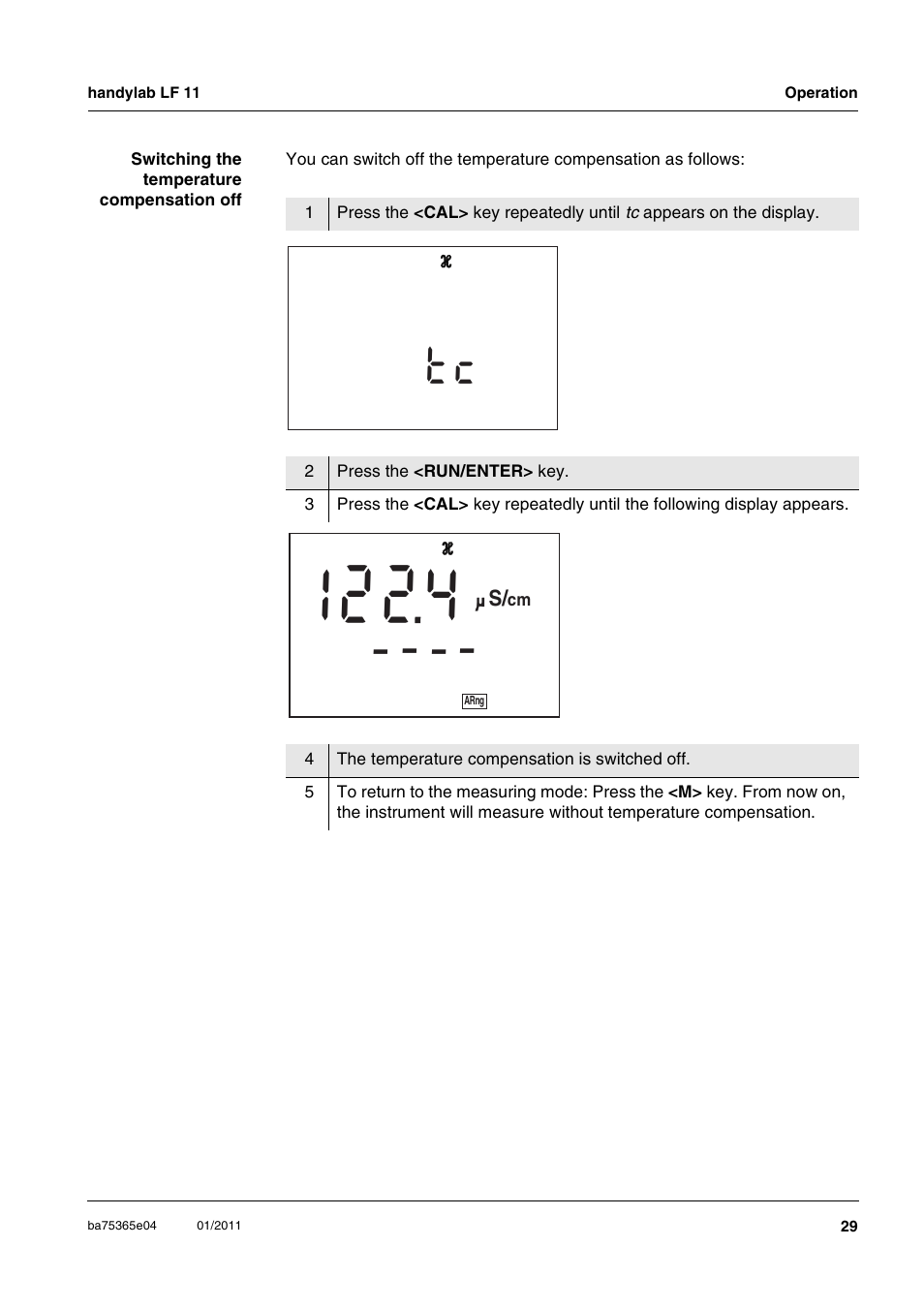 Xylem handylab LF 11 User Manual | Page 29 / 44