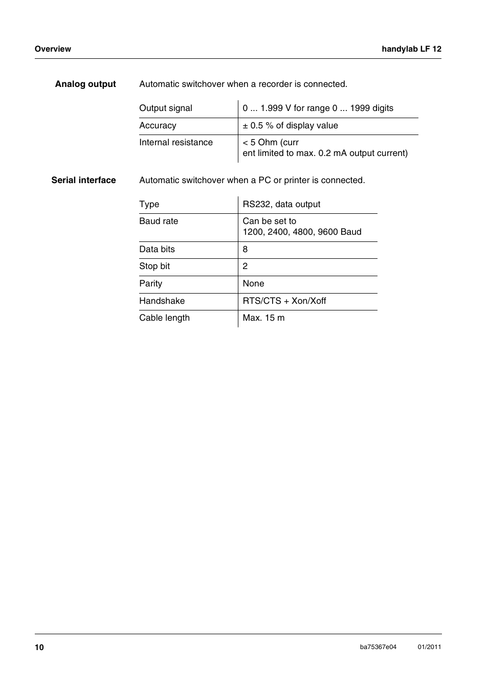 Xylem handylab LF 12 User Manual | Page 10 / 64